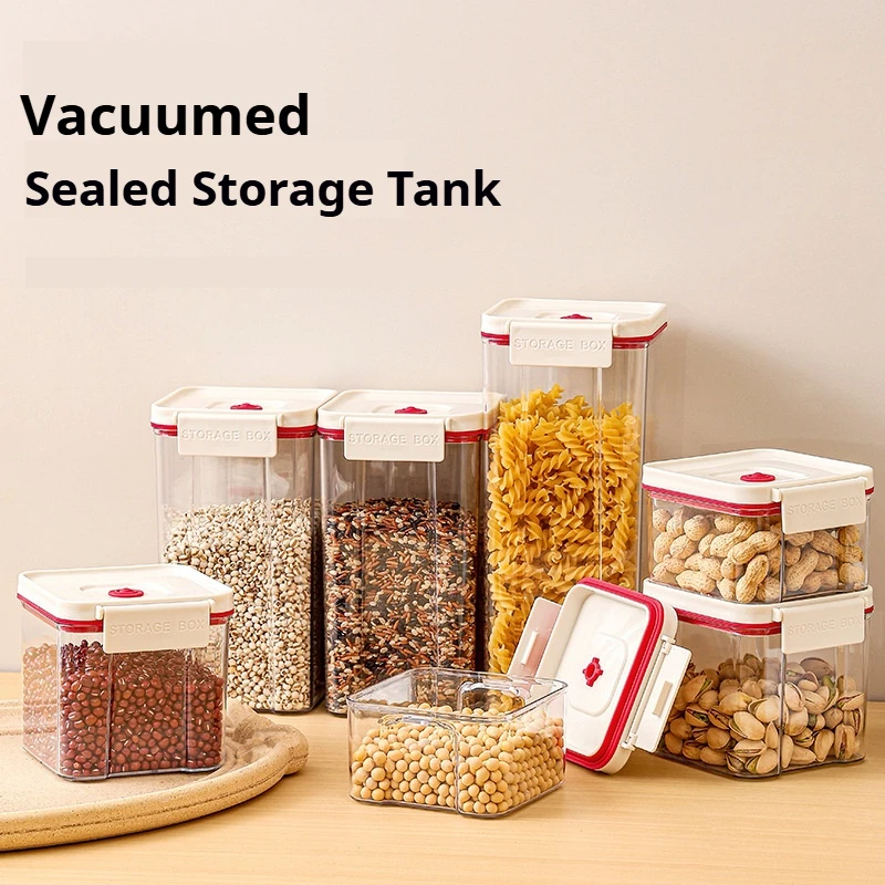Vacuum Sealed Tank Food Vacuum Storage Box Kitchen Cereals Sealed Canister  Fresh-Keeping Food Organizer Dispenser 3