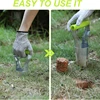 Gardening Bulb Planter Seedling Transplanter Vegetable Flower Plant Transplanters， Garden Depth Digging Tool with Wooden Handle 4