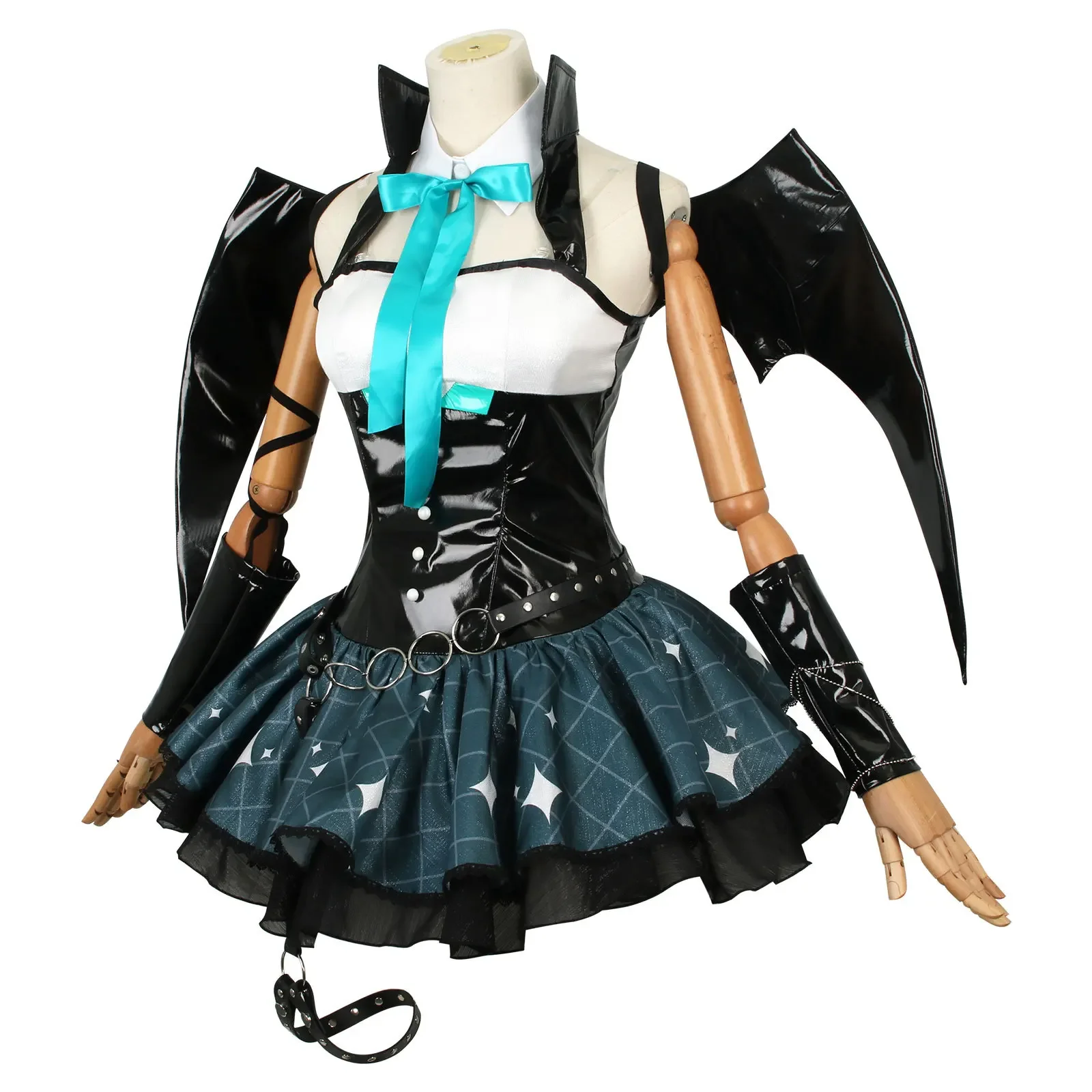 Vestido de Cosplay de Hatsune Miku, traje de Bikini de estilo demonio, conjunto completo de mapache, Miku Vocaloid, novedad de 2024
