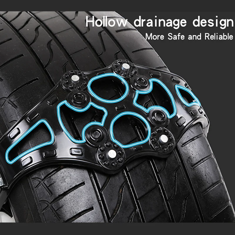 4/8Pc Car Winter Tire Nonskid Chain Tyre Chain Antiskid Belt Wheel Cable Snow For Most Car SUV Wheel Outdoor Emergency TPU