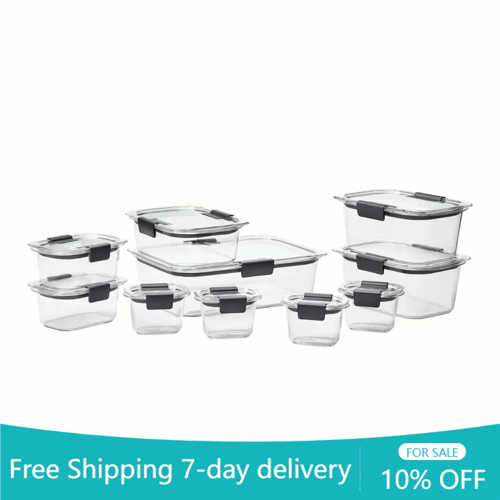 

Food Storage Container, 20 Piece Variety Set, Clear Tritan Plastic Crystal-clear, BPA-free Triton lids