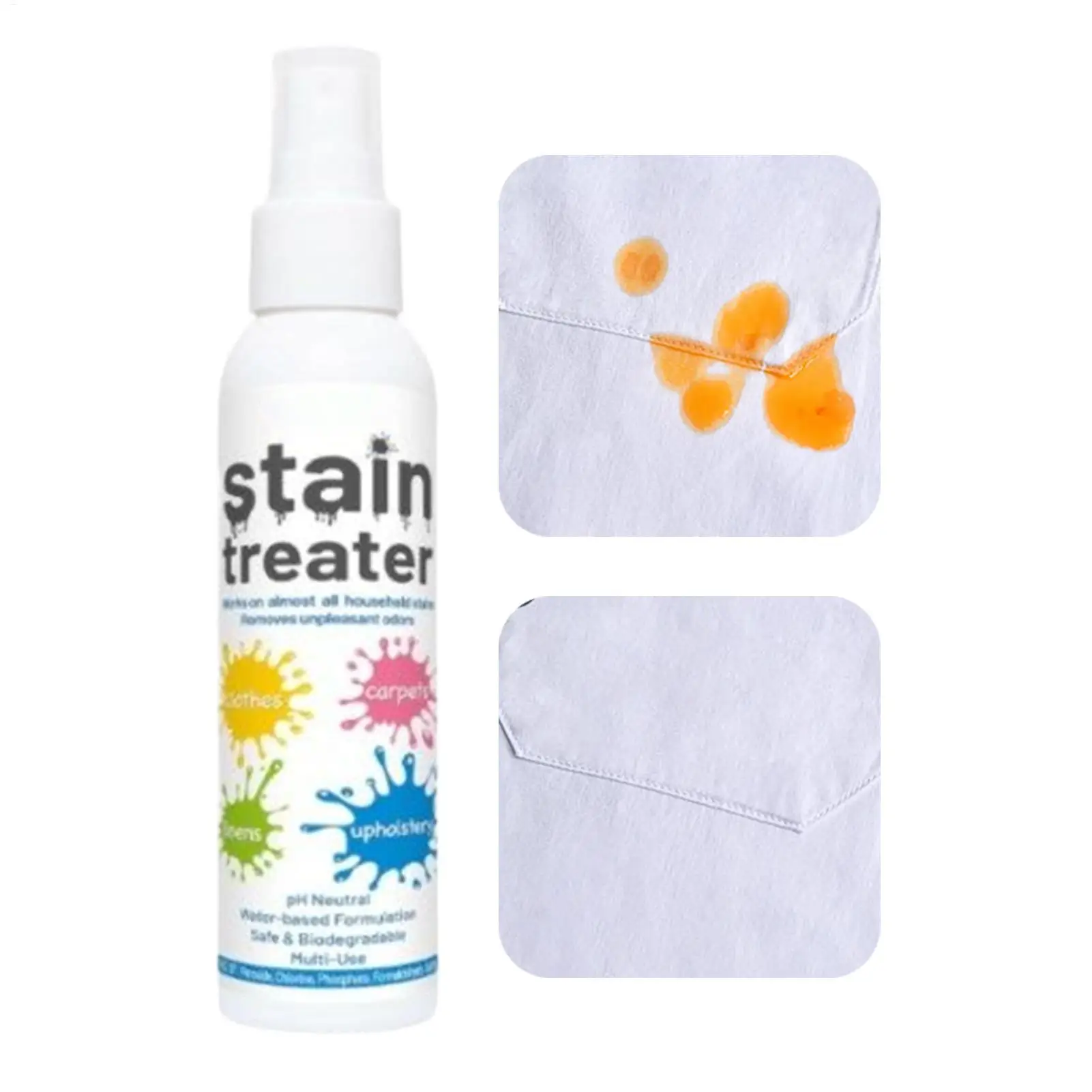 Spray Stain Remover Fabric Laundry Remover Effective Stain Treater Spray Spot Remover Laundry Spray For Food Pet Candle Stains