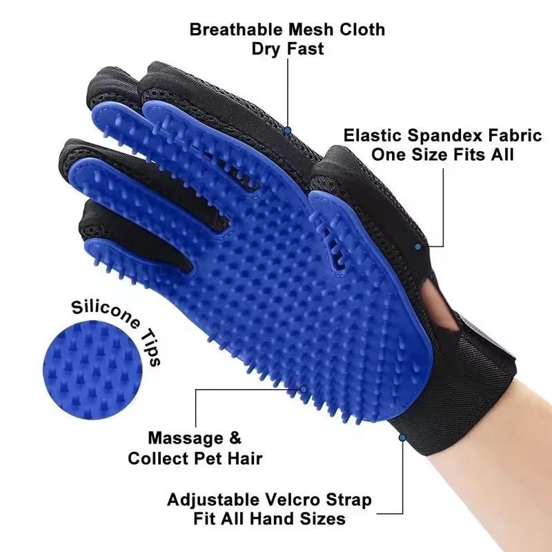 Pet Glove Cat Grooming Hair Deshedding Brush s Dog Comb for s Bath Remover Clean Massage For Animal