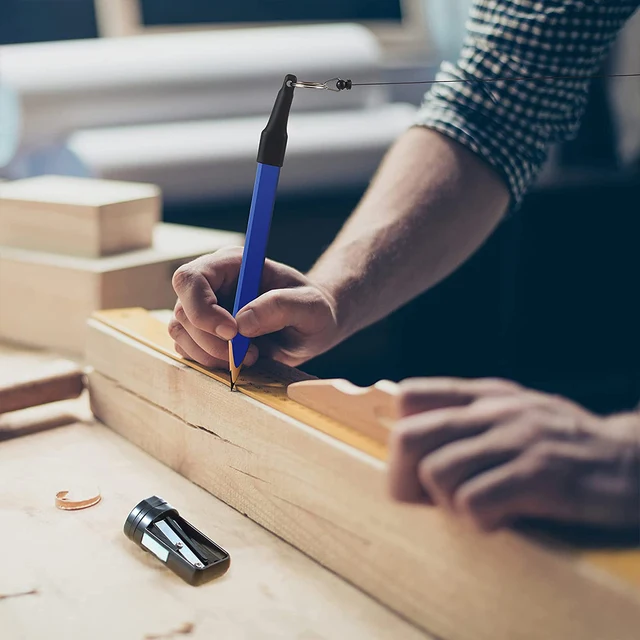 Temperamatite Per Matite Da Falegname | 4 Pezzi Colorati - Foto 10