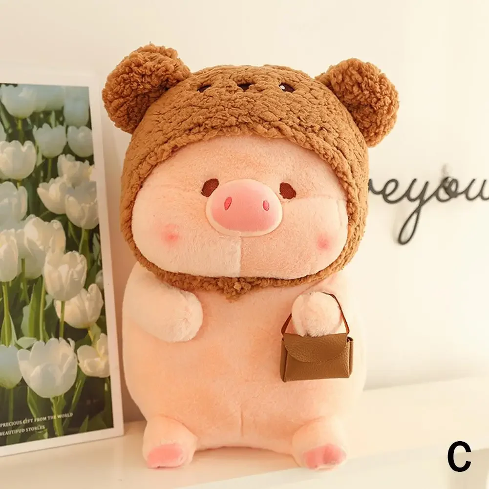 Pig Plush Toy Transforms Into Lulu Pig 30cm Cute Hat Pig Plush Fill Children's Birthday Christmas Gift For Girls E7p8