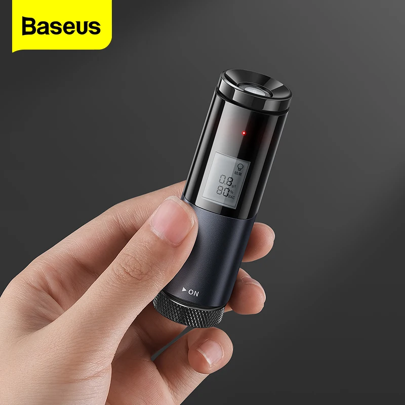 Baseus LED Digital Alcohol Tester USB Rechargeable Breathalyzer Highly Sensitive Sensor