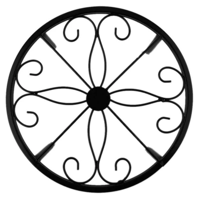 Wrought Iron Potted Stander Flower Pot Rack Stand Basion Display Shelf Garden Plant flower Holder Balcon Round Decor Ra plant stand