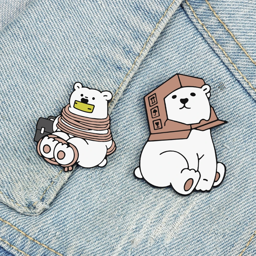 Broches engraçados do ganso branco, Enamel Badge Pins, Gato preto dos  desenhos animados com faca, Mochila, Chapéu, Camisa, Alfinete de lapela  para criança - AliExpress