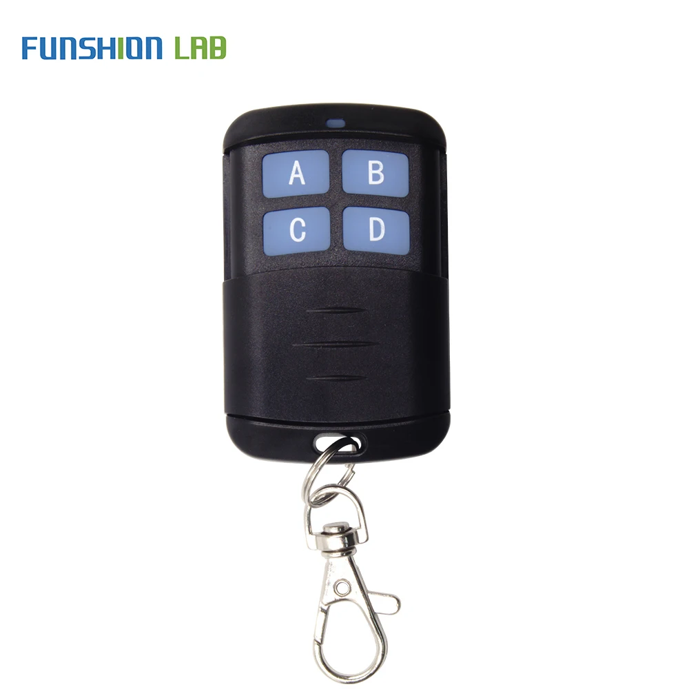 Interruptor de Controle Remoto sem Fio rf para Abertura de Garagem em Casa Controle Remoto Funshion 4 Canais Transmissor Inteligente Ev1527 433mhz - Image 3