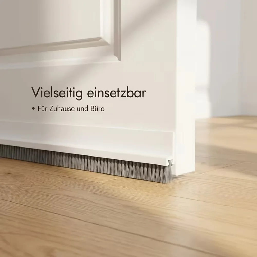 Universal Door Seal with Brush - Noise Reduction & Insect Barrier