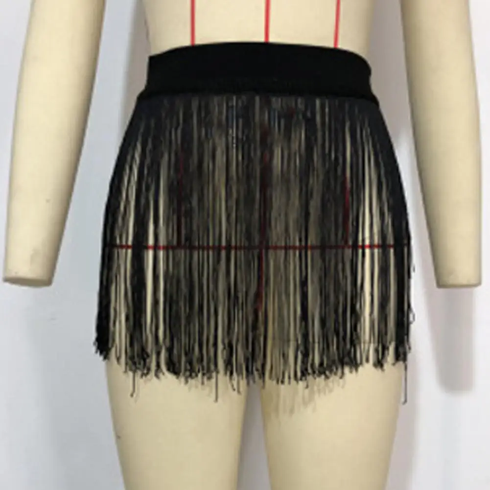 High Waist Fringe Skirt High Waist Tassels Skirt for Women Sexy Solid Color Fringe Mini Skirt for Summer Parties Clubwear 2021 new women club party knitted skirt fashion solid gray high waisted pencil skirts ladies summer wrap sexy midi skirt female