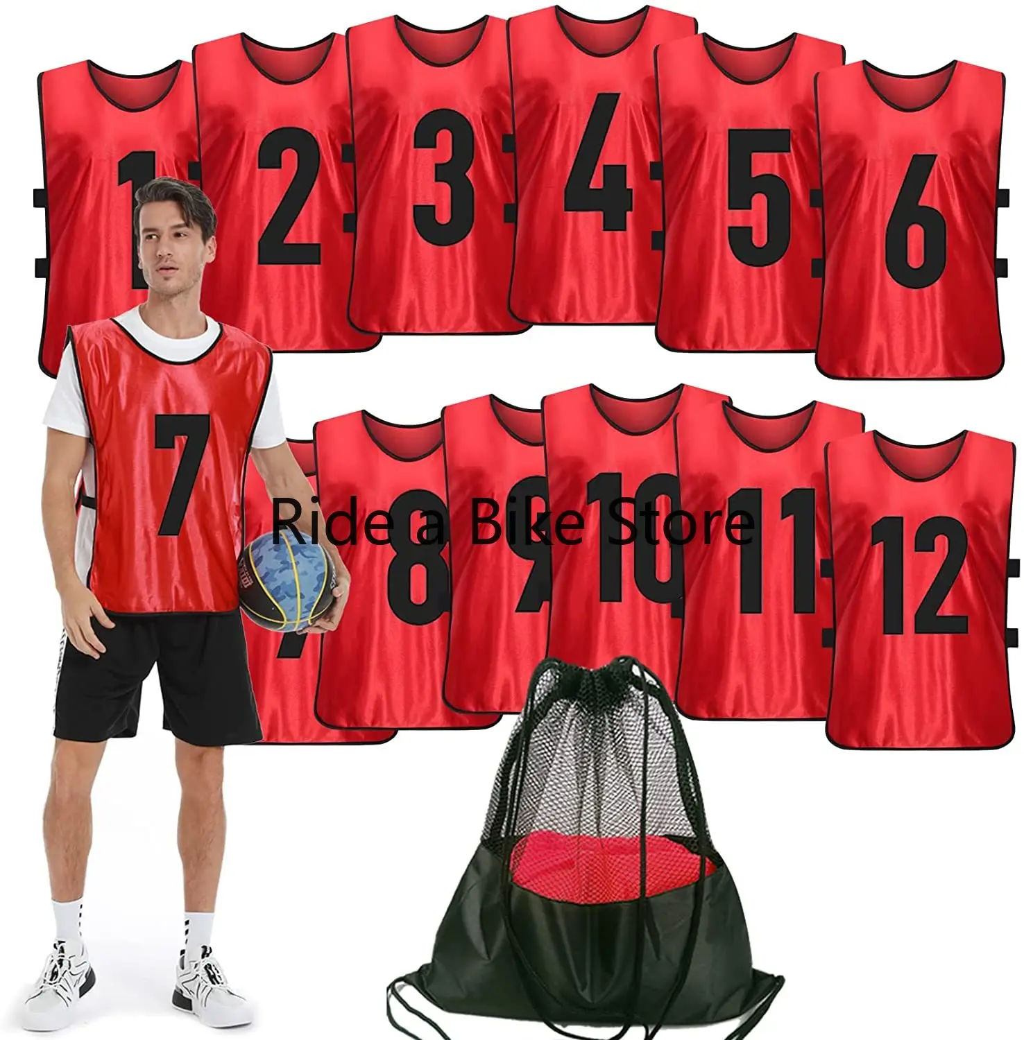 Scrimmage Training Vest (12 Pack) Team Sports Pinnies Jerseys for Adult