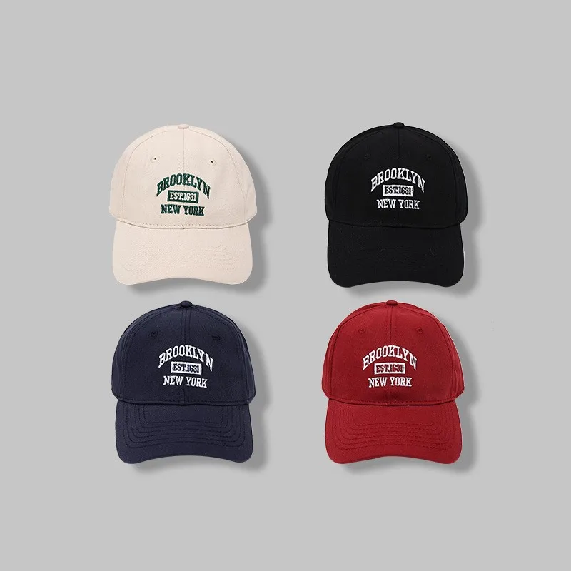 Letter Embroidered Baseball Cap For Women Spring Summer Korean Style Adjustable Duckbill Cap baseball cap