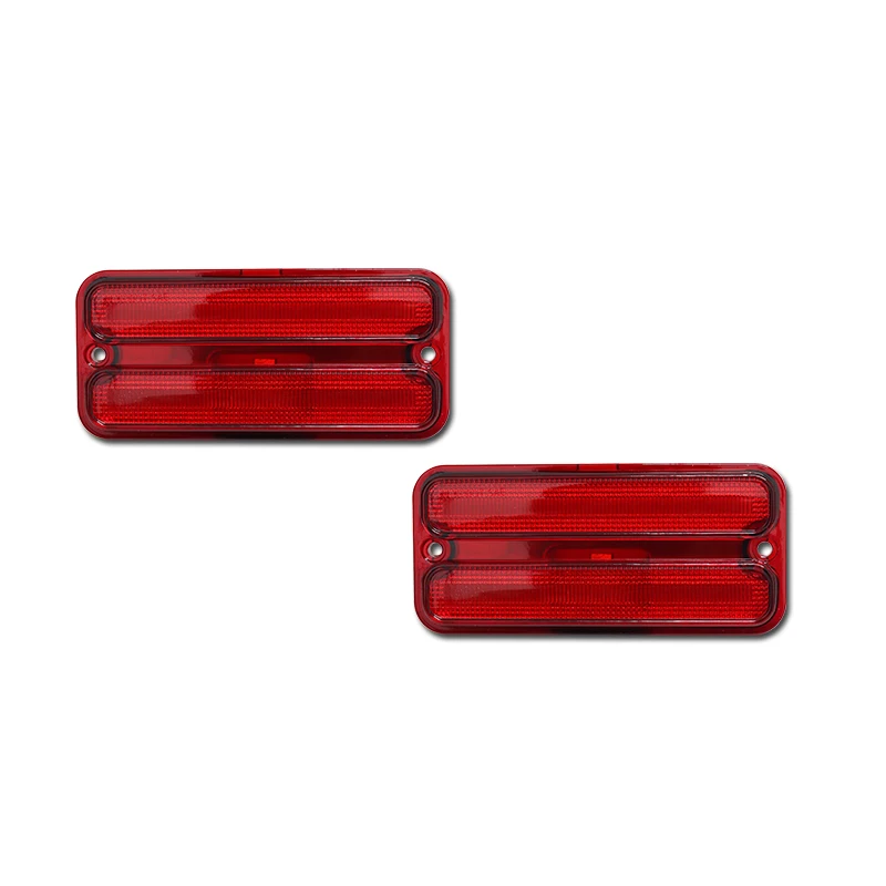 2pcs Red Lens