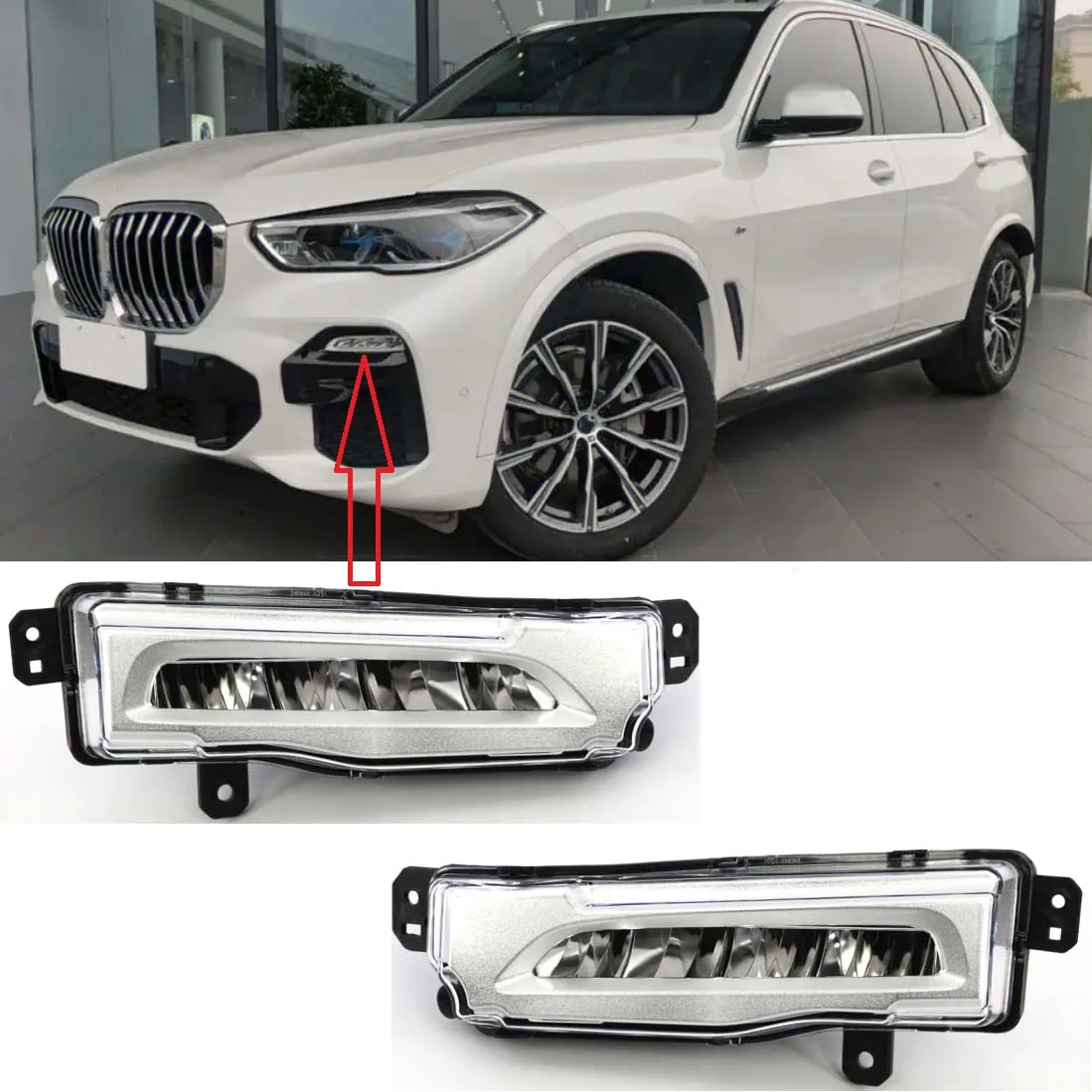 

LED Front bumper light Foglight Fog lights day light for BMW X5 G05 2018 2019 2020 2021 2022