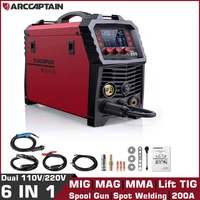 ARCCAPTAIN MIG Welding Welder 6 in 1 110V/220V Semi-Automatic Inverter MMA Lift TIG Gas Non-Gas MIG 2T4T For Home Weling Machine 1