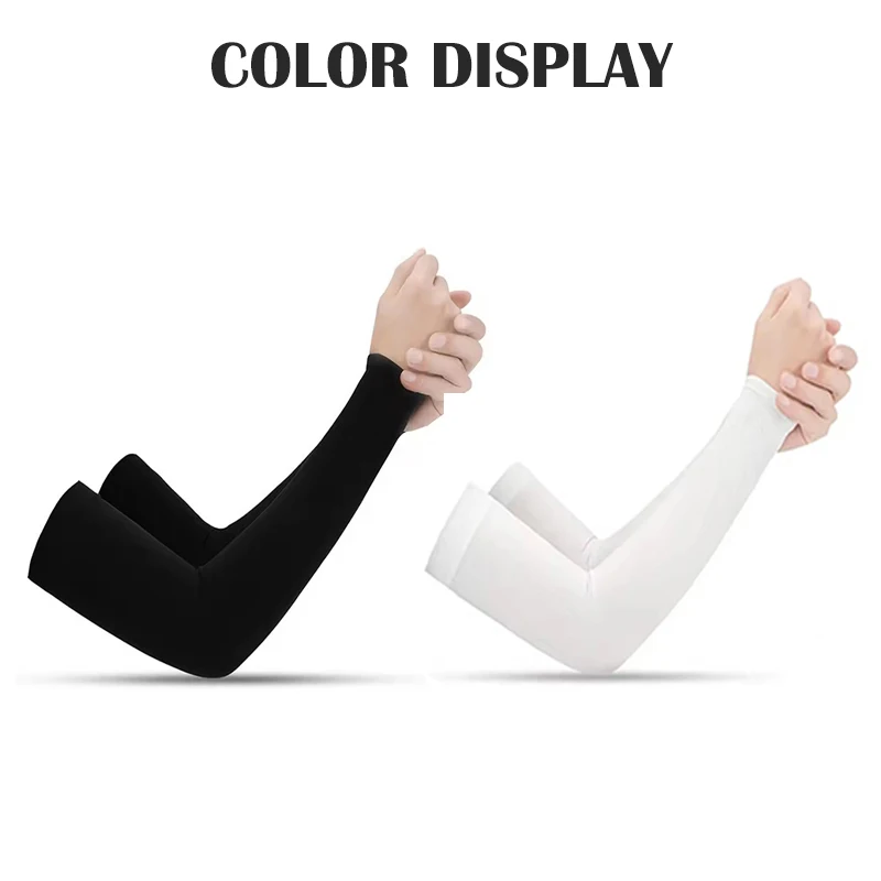 1 Pair of Arm Sleeves for Outdoor Sports UV Protection Cooling Sleeves Summer Running and Fishing Gear