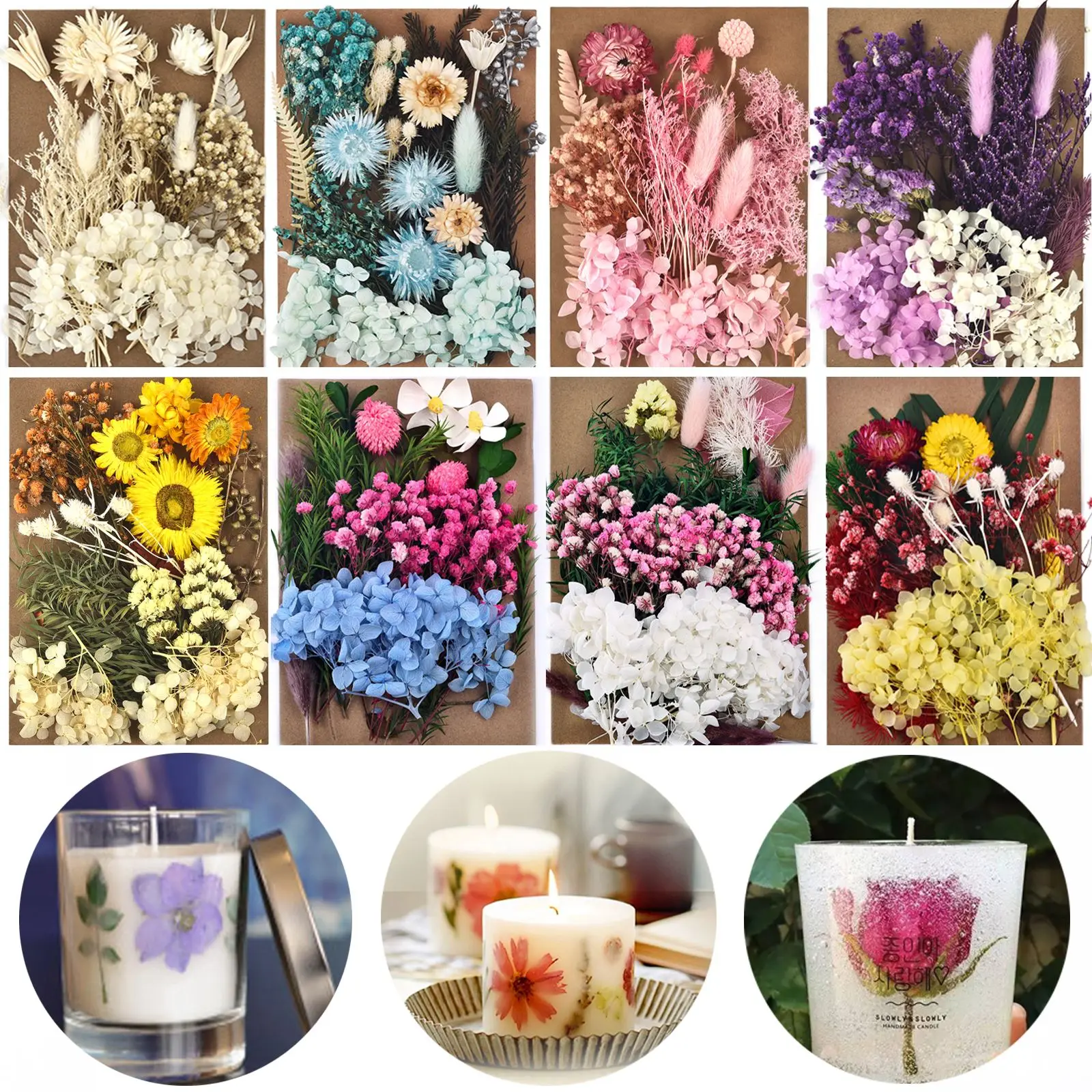1BoxNaturalDriedFlowerForAromatherapyCandleMakingEpoxyResin