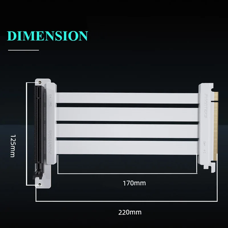 Phanteks V-GPUKT Graphics Card Modify Bracket Kit,PCI-E 4.0x16,220mm 90° Angled Vertical Cable,Support ATX PC Case Universal Use