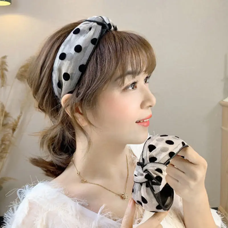 

2024 NEW Fashion High-quality Broad brim bow tie headband Rose lace toothed headband
