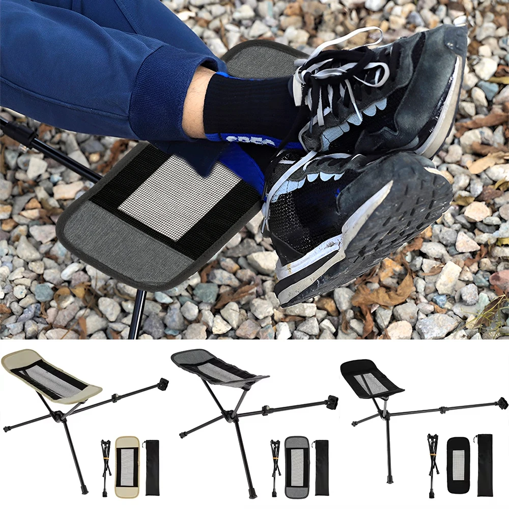 Outdoor Portable Chair Foot Rest Foldable Camping Footrest Footrest Retractable Camp Footrest for Reclining Chair Moon Chair