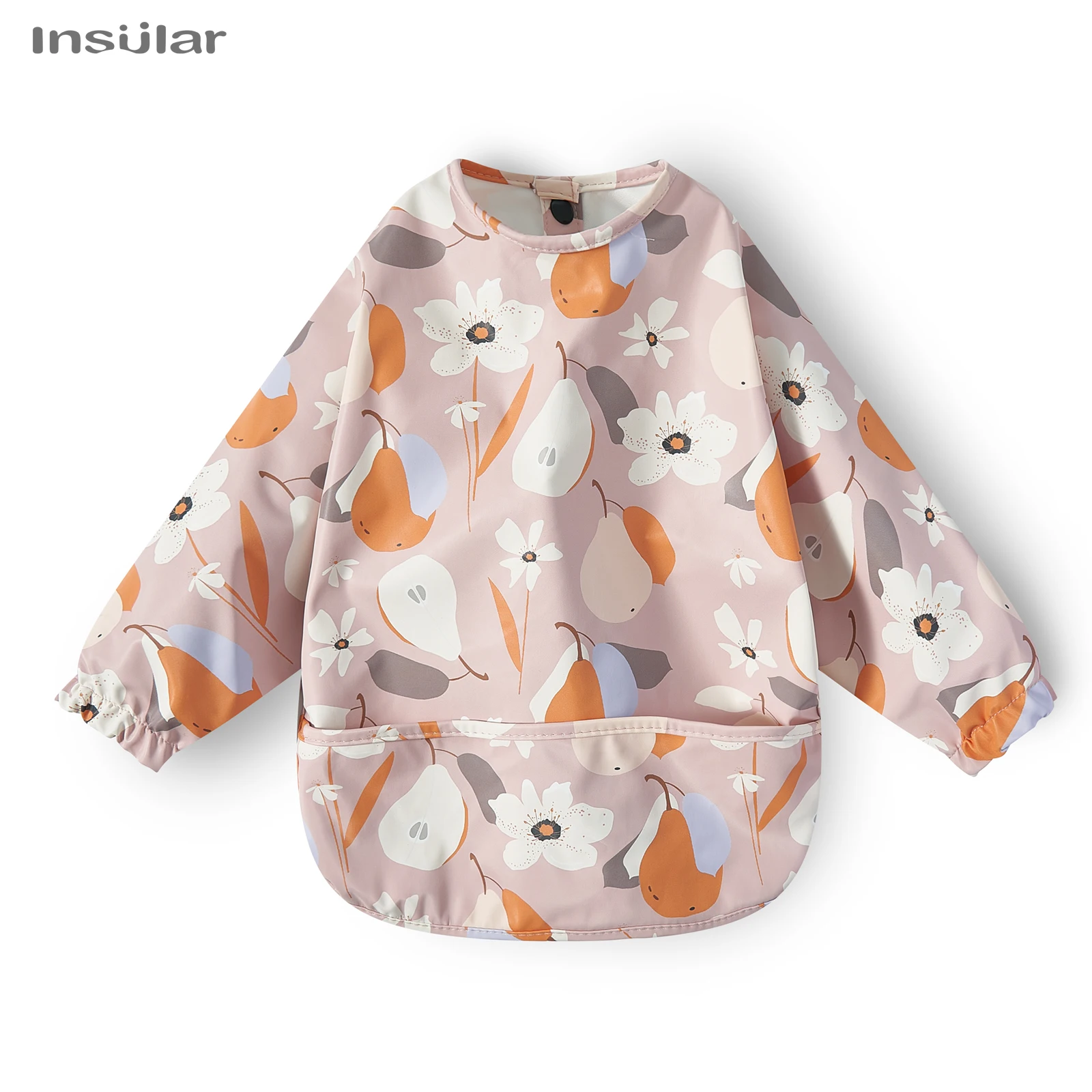 Waterproof Long Sleeve Baby Feeding Bib with Pocket