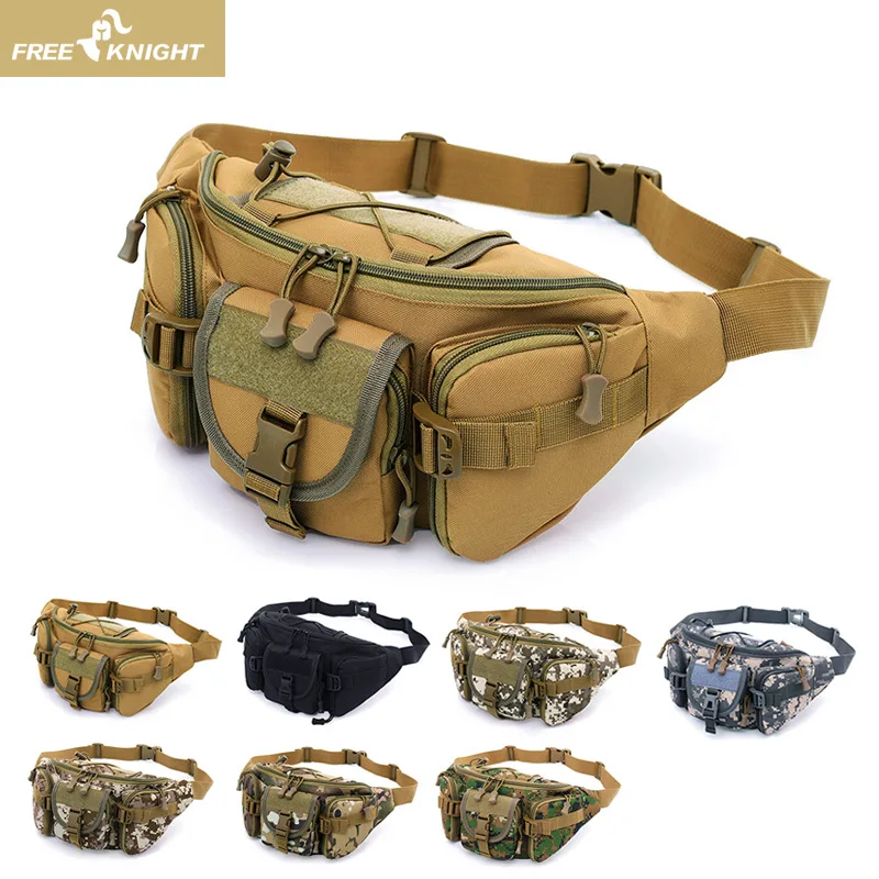 

Outdoor sports camouflage bag large capacity waterproof tactical waist bag cycling tourism and running multi-functional bag