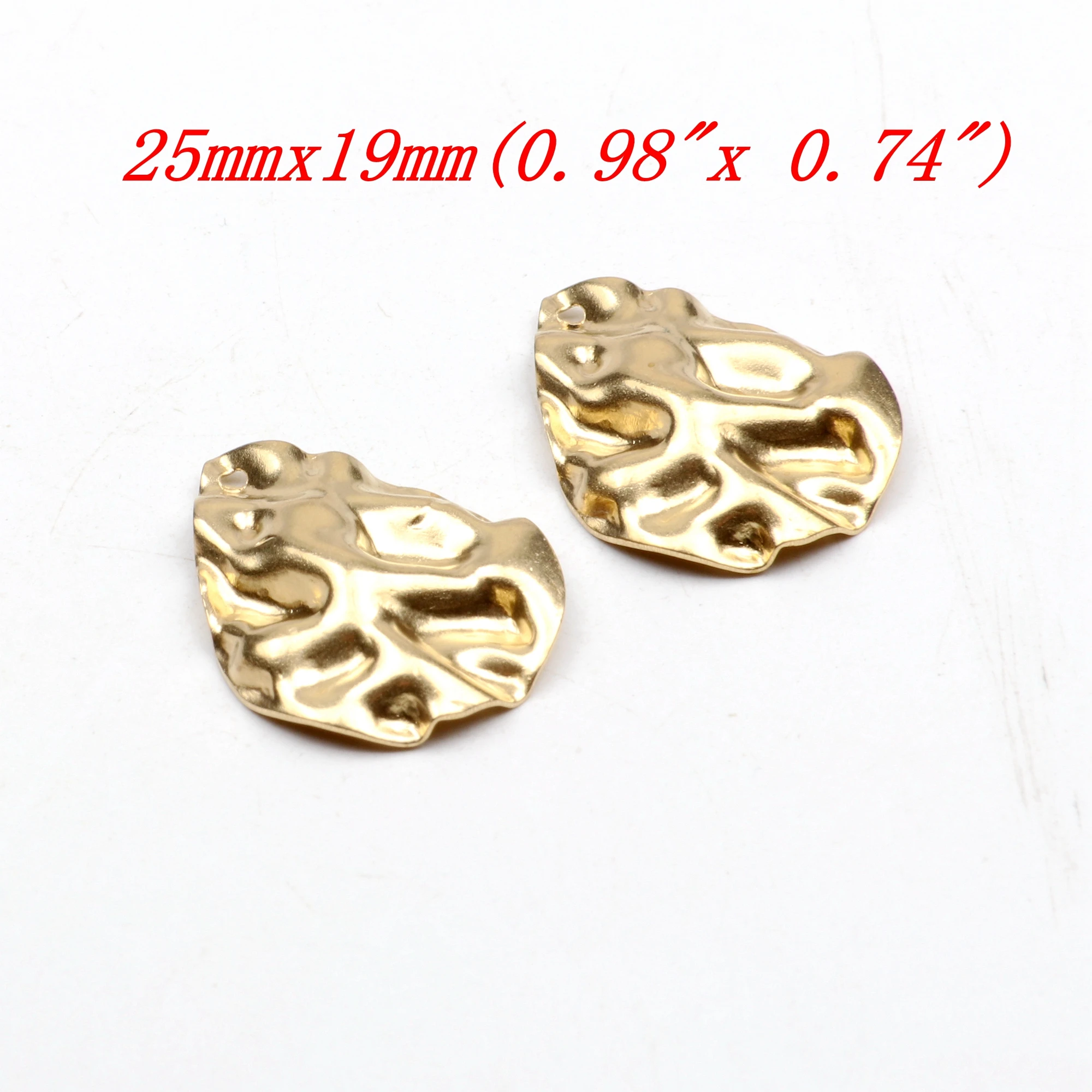 Gehämmerte Charms, tropfenförmiger Messinganhänger, Zubehör für DIY-Ohrringe, Halskette, Armband, DIY-Herstellung, Schmuckzubehör – Detail 9