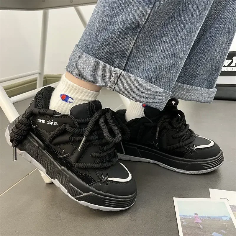 New Design Women Men Girls Walking flatforms Bread Shoes Wide Sole Couples Unisex Chunky Sneakers Hip Hop Punk Sports Trainers - Image 3