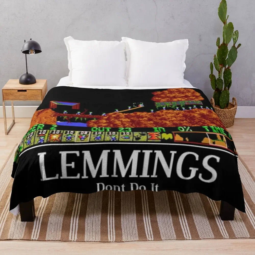 Last Lemming Loaded Throw Coperta Moving Soft Beds Divani Decorativi Coperte