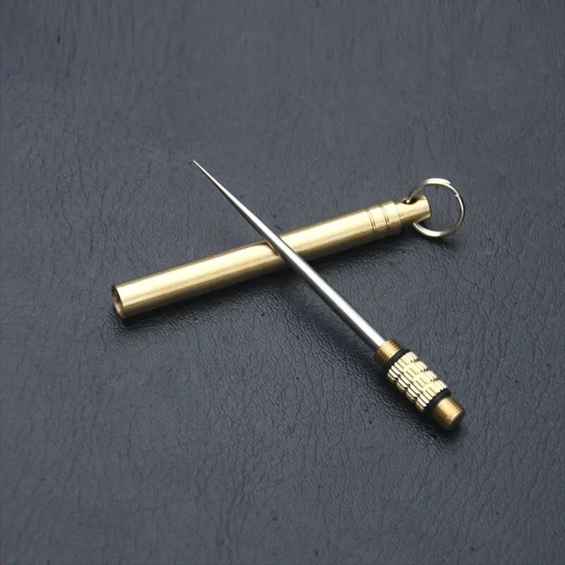 Toothpick Set 1PC Integrated Titanium Alloy with Holder