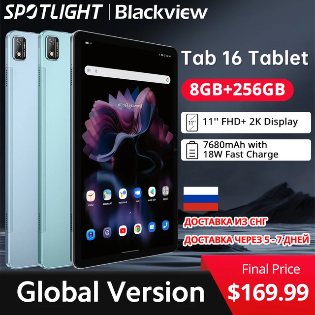 【World Premiere】Blackview Tab 16 Tablet Android 8GB+256GB 11''2k FHD+ Display 7680 mAh Battery Widevine L1 Unisoc T616 Tablet PC 1