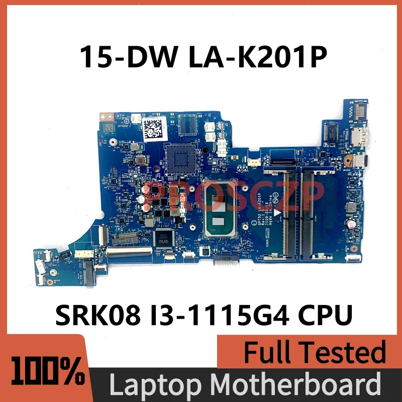 

GPT52 LA-K201P Высококачественная материнская плата для ноутбука HP 15-DW 15T-DW 15-DW3002NP материнская плата для ноутбука с SRK08 I3-1115G 4 ЦПУ 100% Протестировано ОК