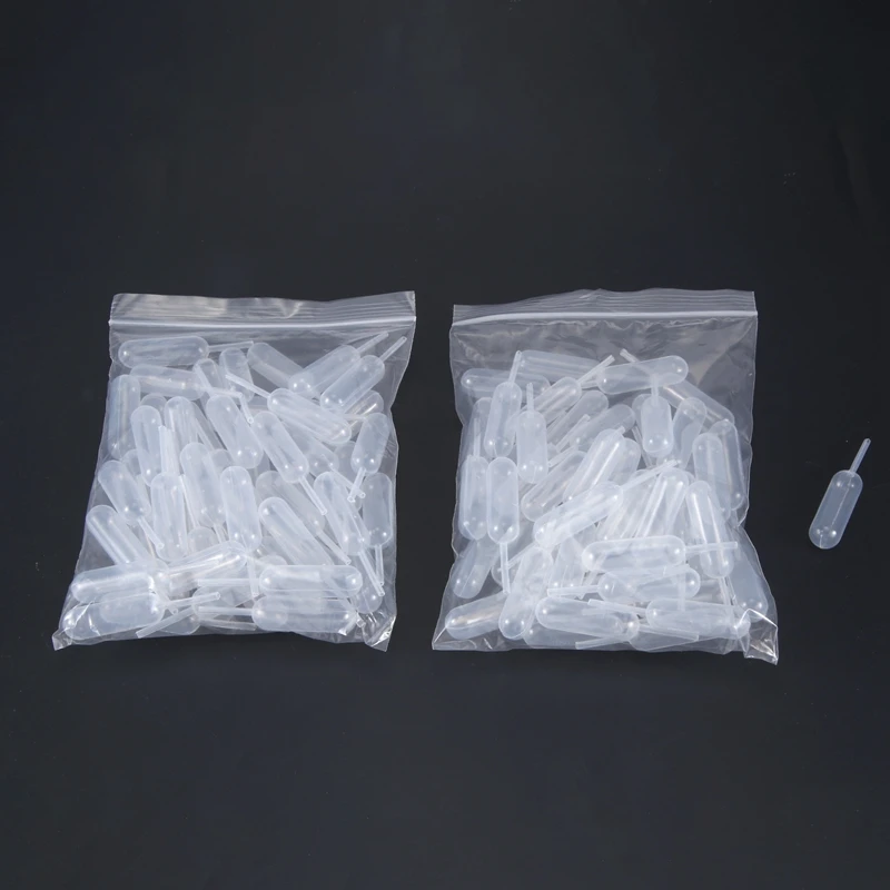 ABNL 100Pcs 4Ml Plastic Disposable Squeeze Transfer Oils Pipettes Dropper Cream Perfusion Diy Cupcake Pipettes