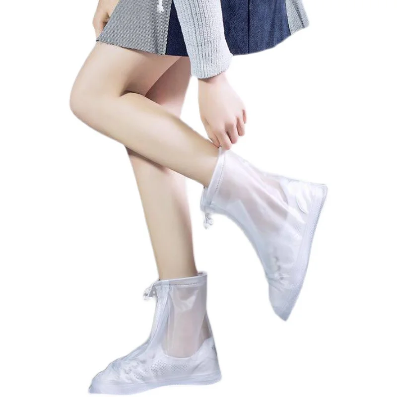Waterproof Shoe Covers 1 Pair Non-slip Reusable Rain Snow Boots Women Men PVC Silicone Sole Overshoes Protectors In Rainy Days rain shoe covers rain shoe protector shoe covers silicone shoe covers