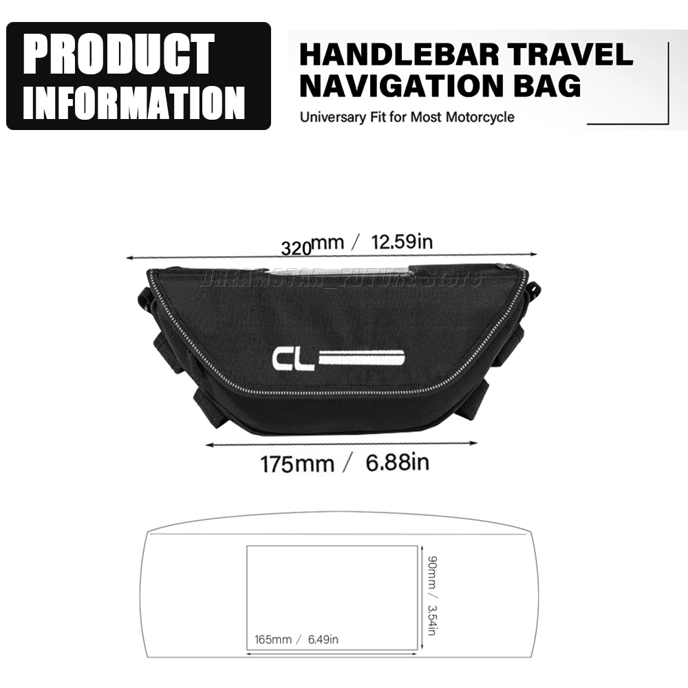 For Honda CL500 2022 2023 Waterproof motorcycle handlebar travel navigation bag
