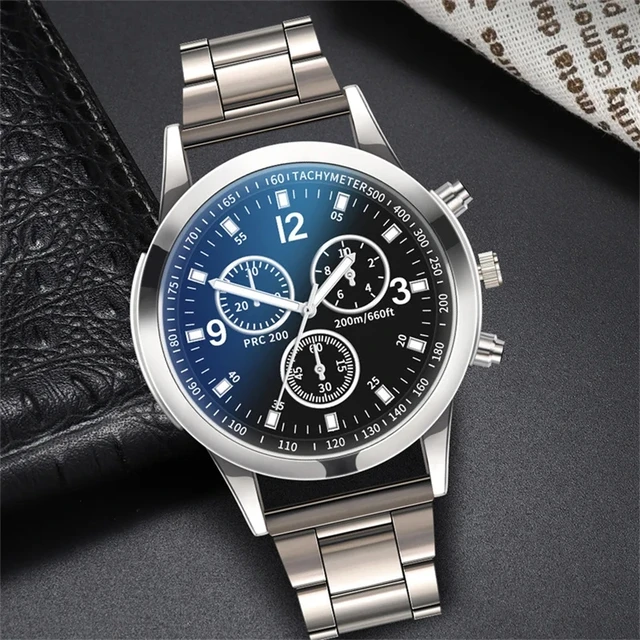 Fashion Mens Stainless Steel Watches Luxury Quartz Wristwatch Clock Men Business Casual Watch Relogio Masculino 2