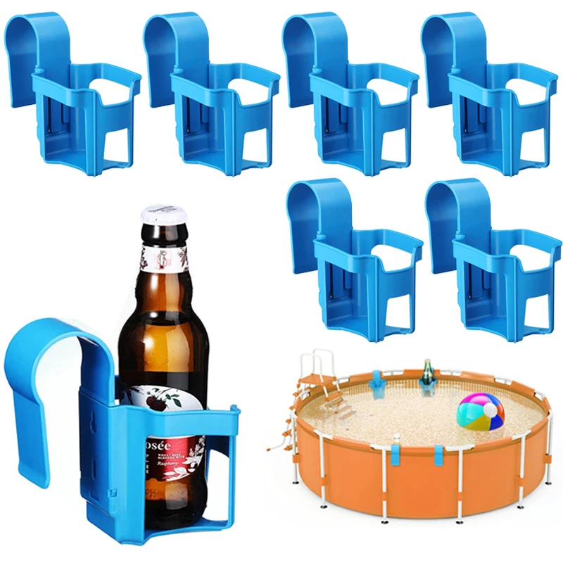 

Plastic Poolside Cup Holder Pool Cup Holder For Above Swimming Pool Side Beverage Drinks Beer Storage Shelf Swimming Pool Party