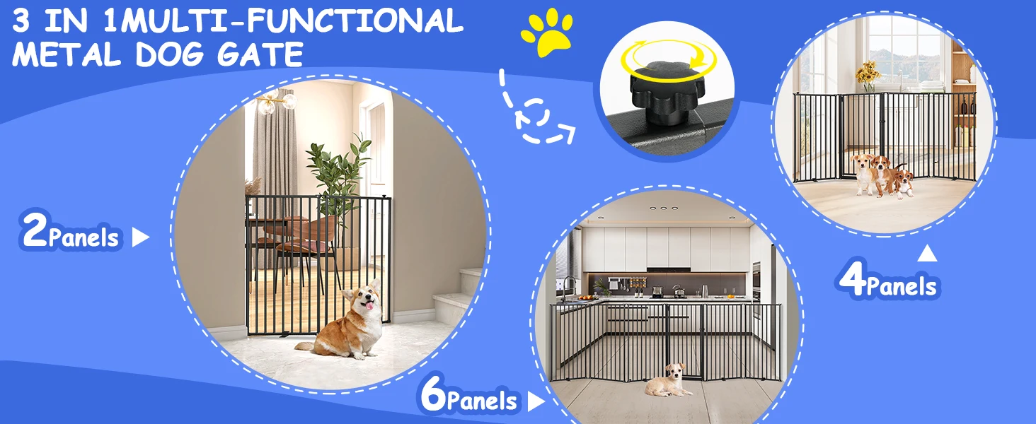 Metal Freestanding Dog Gates