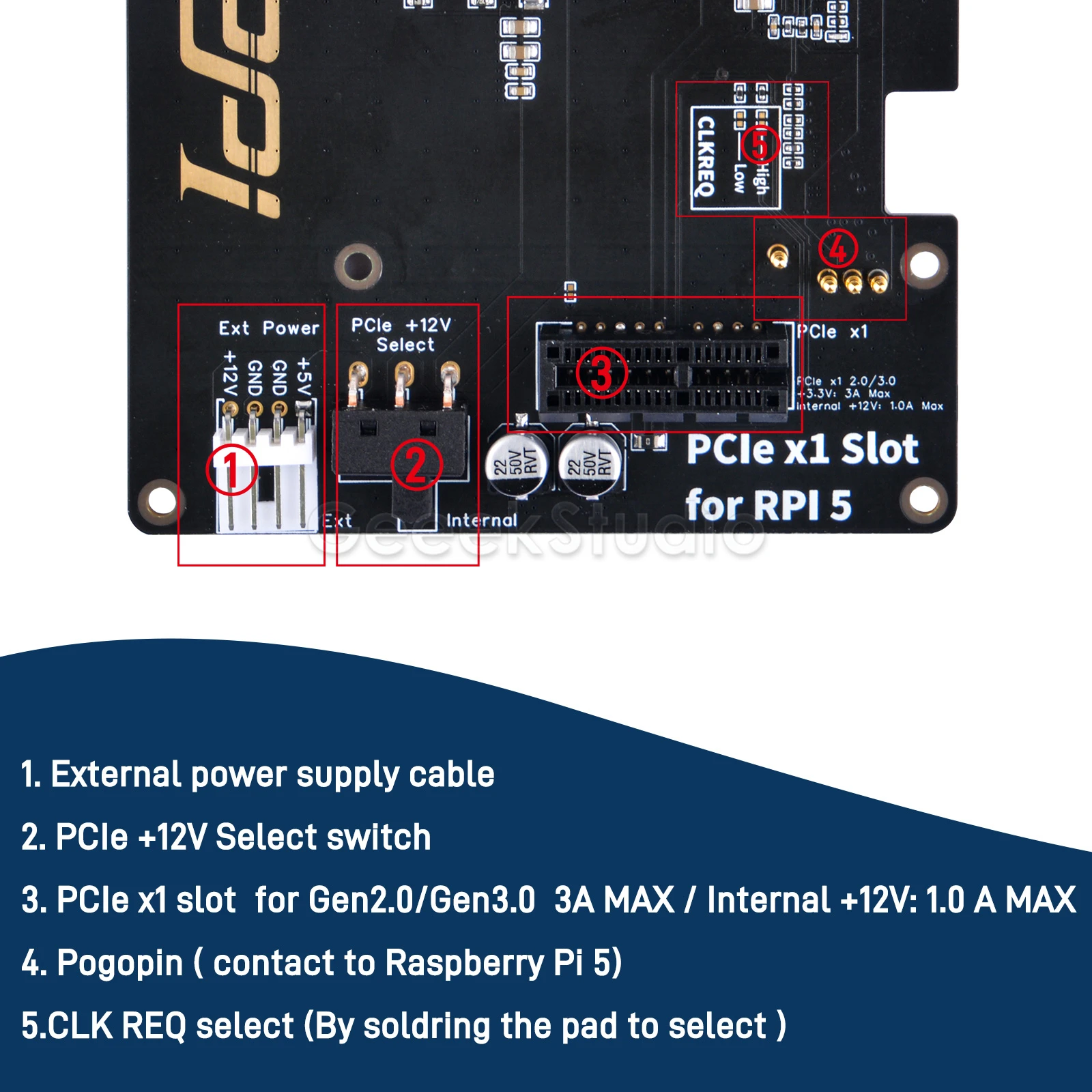 Pcie Slot Extensão Adaptador Board Raspberry pi P02 - Imagem 2