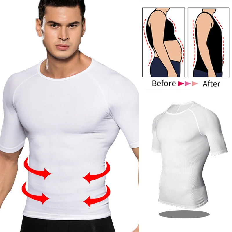 Men Body Shaper Slimming Compression Shirt Men Slimming Corset Body