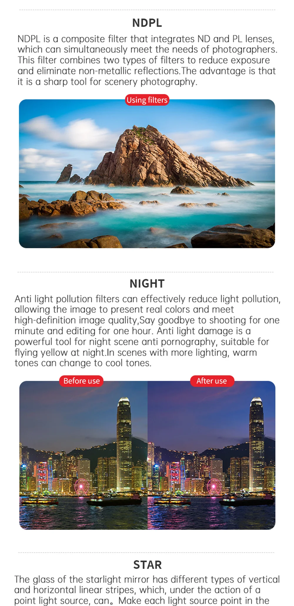POCKET 3, CPL UV, vidro óptico, acessórios
