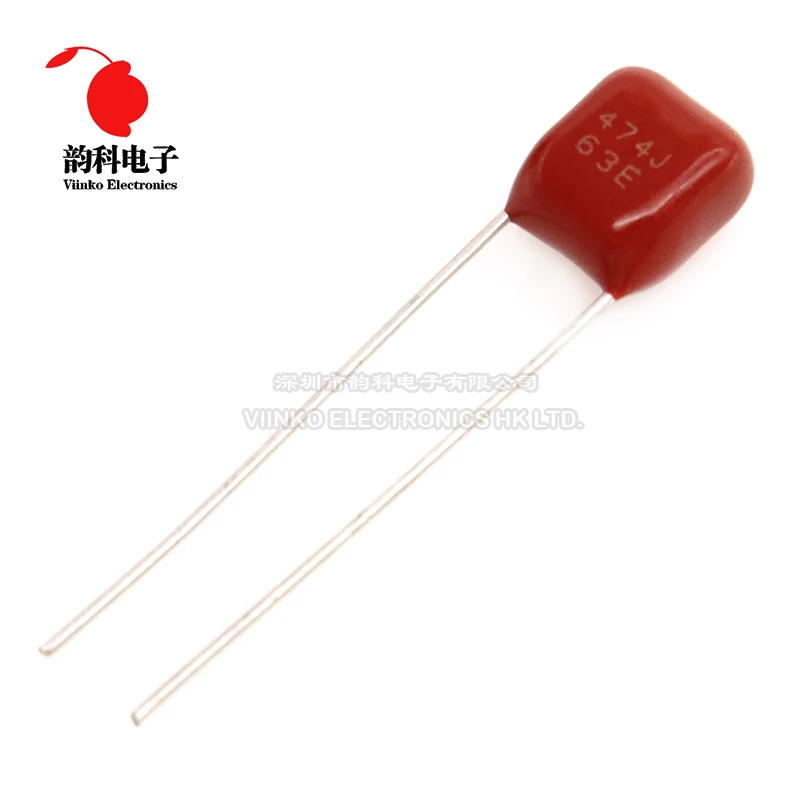 50 Condensatori A Film Metallizzato CL21 0.47uF 250V (474K/474J) – Passo 10mm