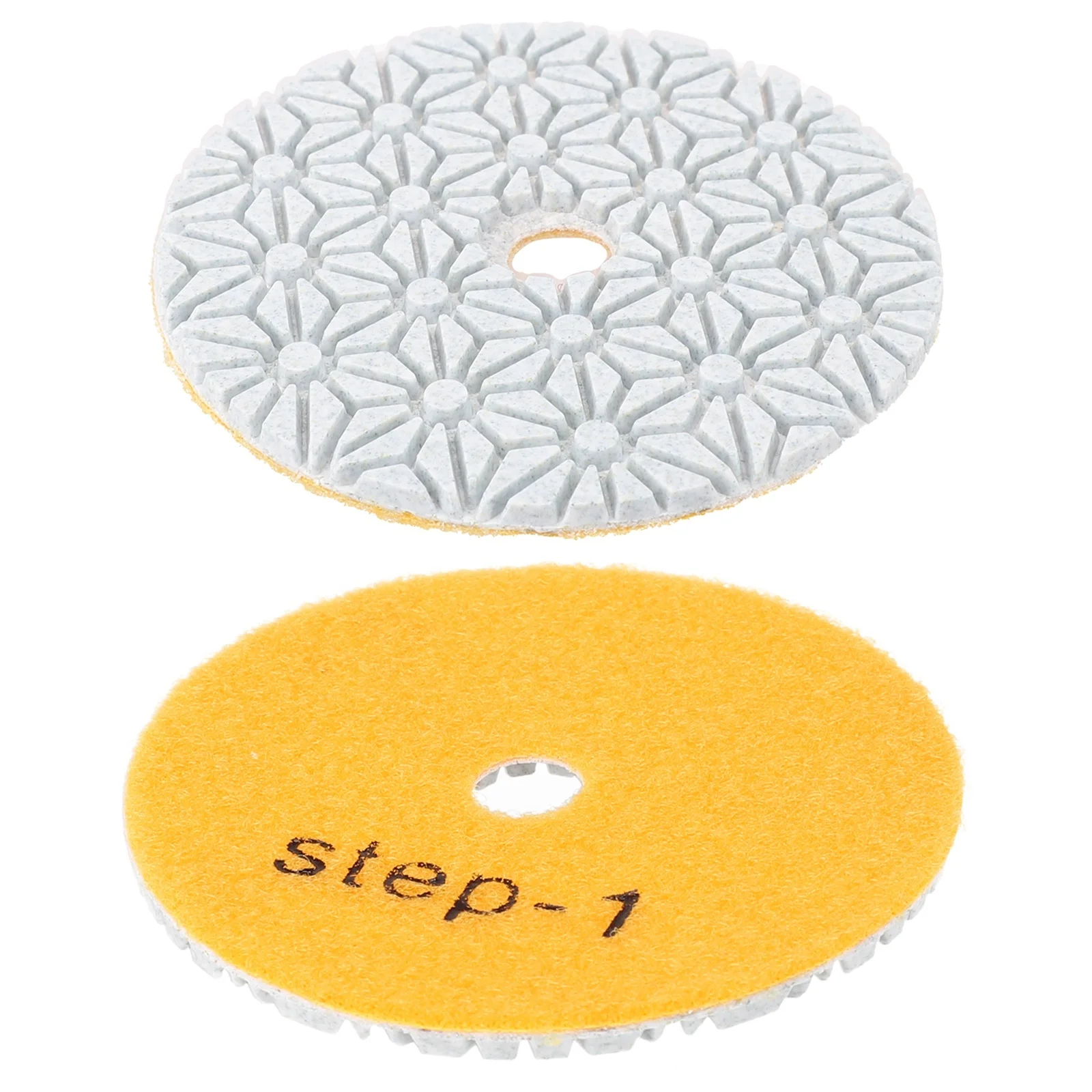 1 STÜCK 4 Zoll 100 mm Trocken-/Nass-Diamant-3-Stufen-Polierpads Granit Beton Marmor Polieren Verwendung Schleifscheiben-Set Elektrowerkzeuge – Detail 8