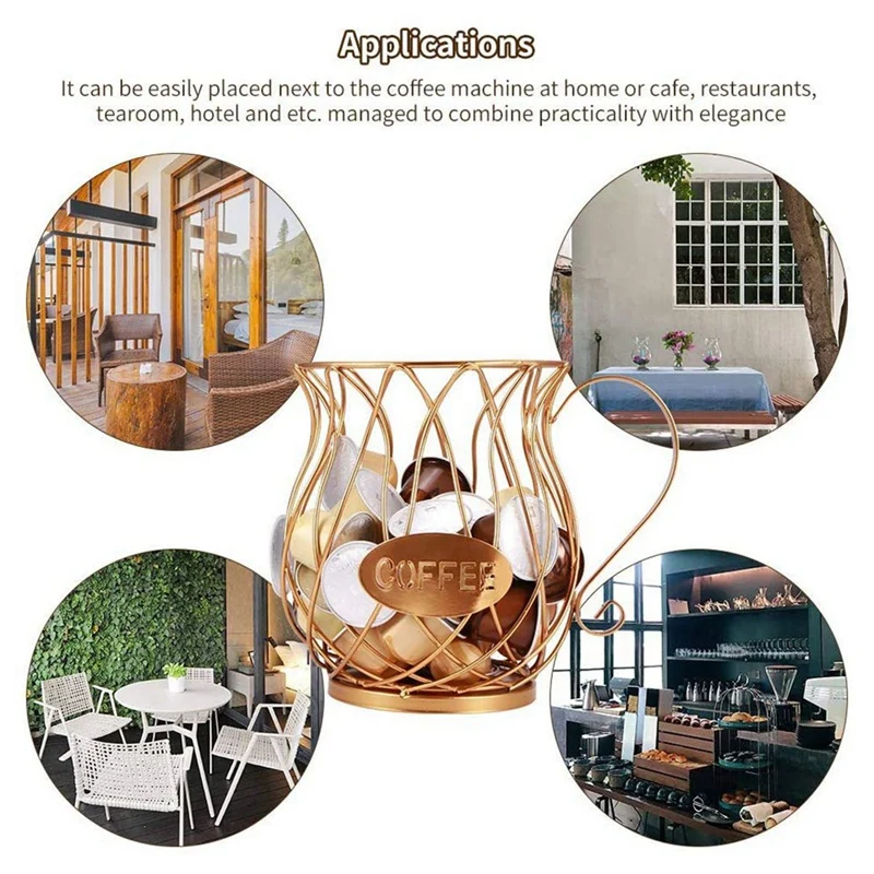 2X Cestino Portaoggetti Per Capsule Di Caffè, Portaoggetti Da Cucina Da Appoggio Per Tassimo,Nespresso,Dolce-Gusto