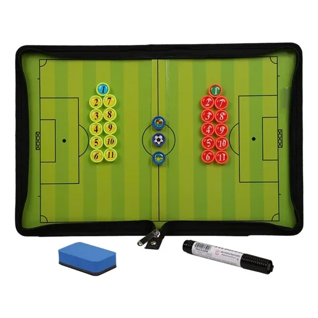 Soccer Tactical Board 11-person System Football Clipboard Foldable Magnetic for Coach Training 3