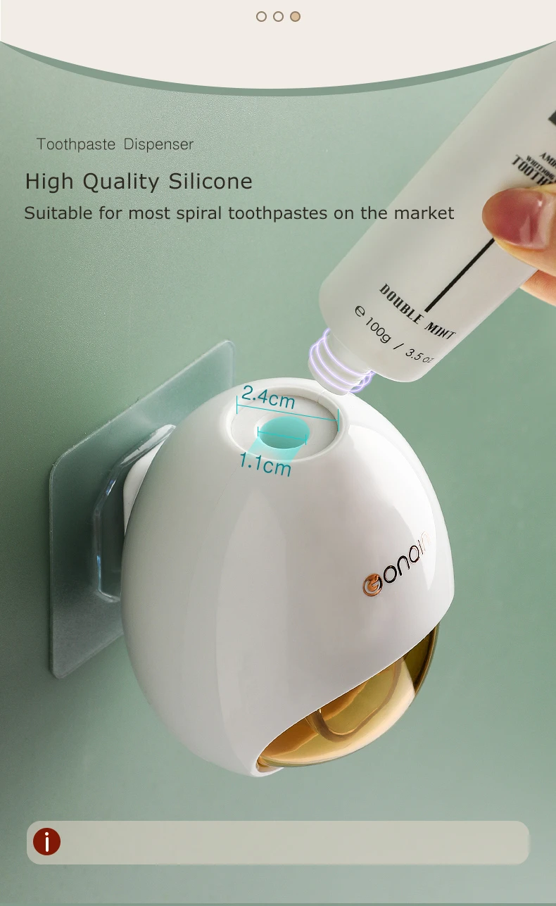 Wall Mounted Toothpaste Dispenser Automatic Tube Press Squeezer Toothpaste description image 7