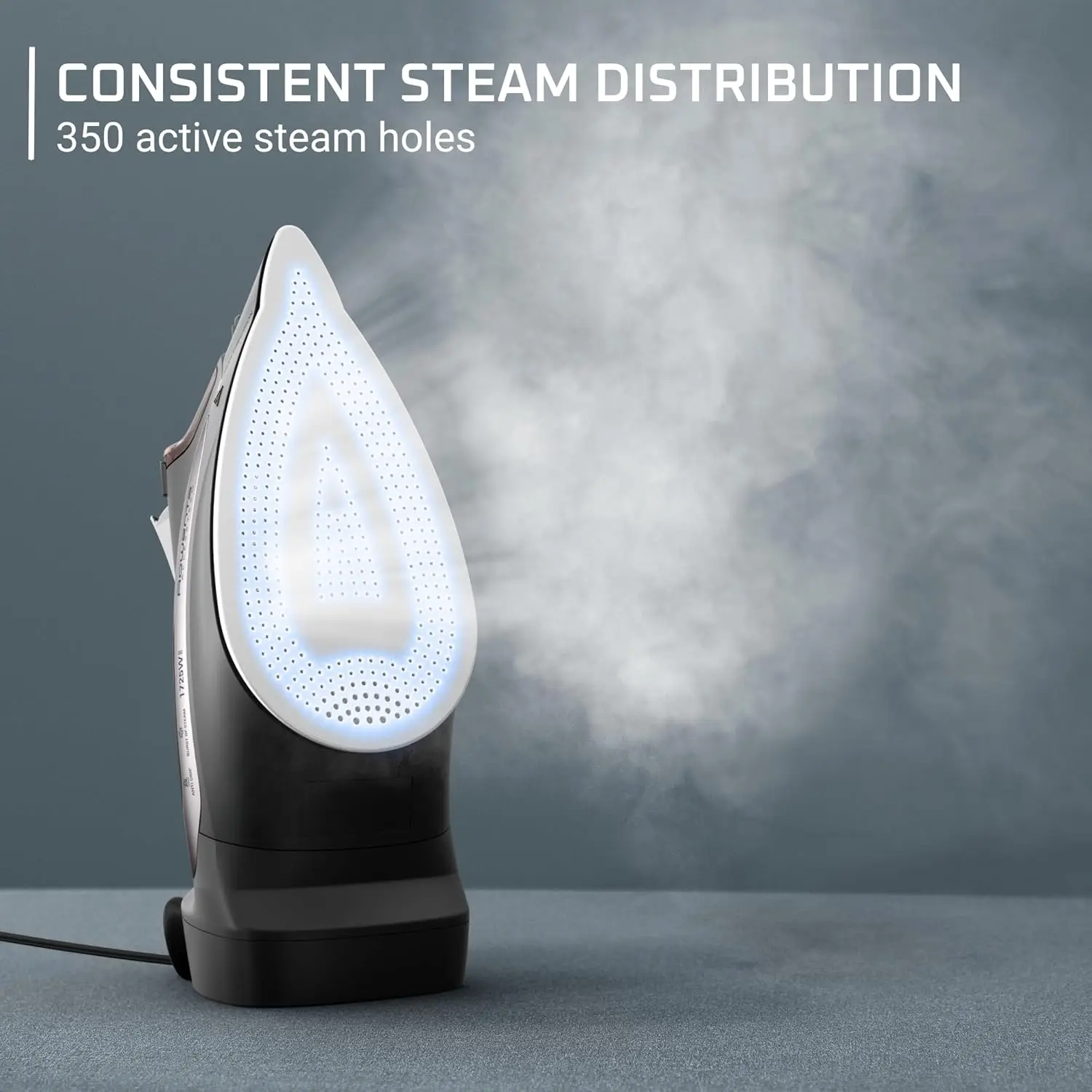 Access Stainless Steel Soleplate Steam Iron with Retractable Cord, Powerful Steam Diffusion, Auto-off, Anti-Drip, 1725 Watts 4