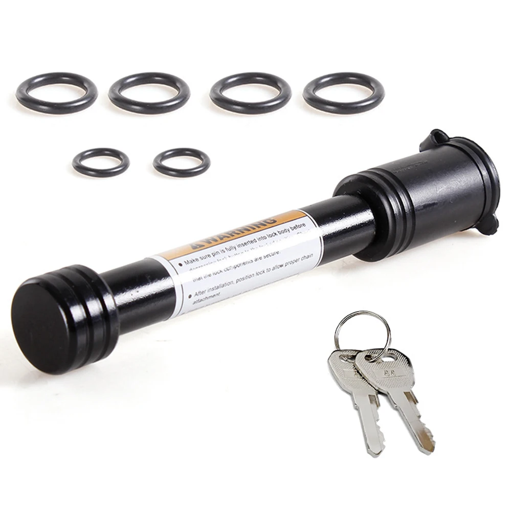 Hitch Receiver Pin Lock 2 Inch Receiver 5/8 Inch Pin Anti-Rattle O-Rings for Tow Truck Boat Bike