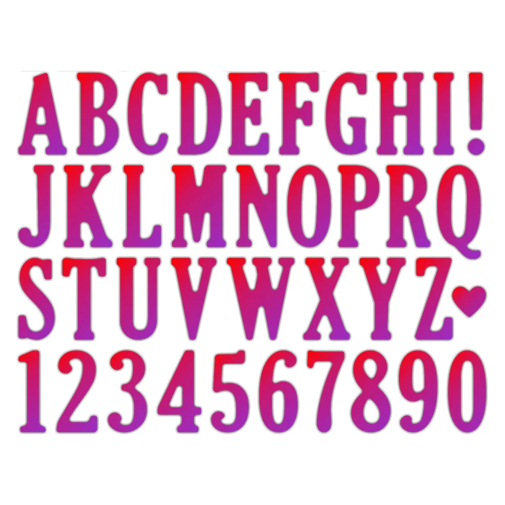 Metal Cutting Dies Metal Cutting Die 26 Letters 10 Digits Dies For Make DIY Scrapbook Cards Album Embossing Paper Card Decorate Template